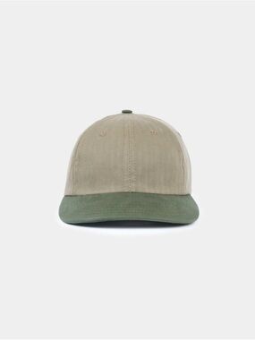 Dehen Waxed Baseball Hat - 2-Tone Sage & Spruce Dry Waxed Cotton